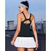 imageRUNNING GIRL Workout Tank Tops for Women Built in Shelf Bras PaddedSleeveless Gym Tops Athletic Yoga ShirtsBlack