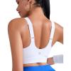 imageRUNNING GIRL Adjustable Straps High Impact Sports Bra for WomenHigh Support Workout Sports Bras with Sewn in PadsAwhite