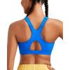 imageRUNNING GIRL High Impact Sports Bras for Women Racerback Adjustable Straps Sports Bras for Women with Sewn in PadsDazzling Blue