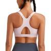 imageRUNNING GIRL High Impact Sports Bras for Women Racerback Adjustable Straps Sports Bras for Women with Sewn in PadsPink
