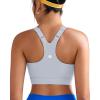 imageRUNNING GIRL Sports Bra for WomenAdjustable Straps Molded Cup High Impact Sports Bra with Sewn in PadsGrey