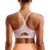 imageRUNNING GIRL Sports Bra for WomenY Back Molded Cup Medium Impact Sports Bras for Women with Sewn in PadsPink