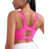 imageRUNNING GIRL Sports Bras for Women High Support Adjustable Straps High Impact Molded Cup Sports Bra with Sewn in PadsHot Pink