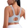 imageRUNNING GIRL Sports Bras for Women High Support Adjustable Straps High Impact Molded Cup Sports Bra with Sewn in PadsIcy Grey