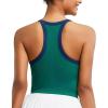imageRUNNING GIRL Sports Bras for Women High Support Longline Sports Bra High Impact Workout Tank Tops Yoga Bra with Built in BrasAqua Green