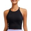 imageRUNNING GIRL Sports Bras for Women High Support Longline Sports Bra High Impact Workout Tank Tops Yoga Bra with Built in BrasBlack