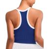 imageRUNNING GIRL Sports Bras for Women High Support Longline Sports Bra High Impact Workout Tank Tops Yoga Bra with Built in BrasNavy