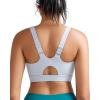 imageRUNNING GIRL Sports Bras for Women High SupportAdjustable Racerback Molded Cup Sports Bra Yoga Athletic Workout BraGrey