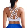 imageRUNNING GIRL Sports Bras for Women MediumHigh Impact Running Strappy Sports Bra with Removable PadsWhite