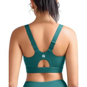 imageRUNNING GIRL Sports Bras for Women High SupportAdjustable Racerback Molded Cup Sports Bra Yoga Athletic Workout BraTeal