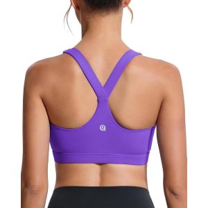 imageRUNNING GIRL Sports Bras for Women High SupportRacerback High Impact Sports Bra Moulded Cup Workout Bra Push upAviolet