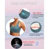 imageRUNNING GIRL High Impact Sports Bras for Women  Scoop Neck Strappy Sports Bra High Support Moulded Cup Workout BraAash Green