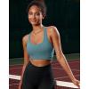 imageRUNNING GIRL High Impact Sports Bras for Women  Scoop Neck Strappy Sports Bra High Support Moulded Cup Workout BraAash Green