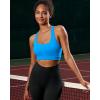 imageRUNNING GIRL High Impact Sports Bras for Women  Scoop Neck Strappy Sports Bra High Support Moulded Cup Workout BraAbright Blue