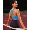 imageRUNNING GIRL High Impact Sports Bras for Women  Scoop Neck Strappy Sports Bra High Support Moulded Cup Workout BraAbright Blue