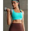 imageRUNNING GIRL High Impact Sports Bras for Women  Scoop Neck Strappy Sports Bra High Support Moulded Cup Workout BraAbright Green