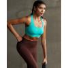 imageRUNNING GIRL High Impact Sports Bras for Women  Scoop Neck Strappy Sports Bra High Support Moulded Cup Workout BraAbright Green
