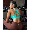 imageRUNNING GIRL High Impact Sports Bras for Women  Scoop Neck Strappy Sports Bra High Support Moulded Cup Workout BraAbright Green