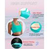 imageRUNNING GIRL High Impact Sports Bras for Women  Scoop Neck Strappy Sports Bra High Support Moulded Cup Workout BraAbright Green