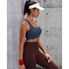 imageRUNNING GIRL High Impact Sports Bras for Women  Scoop Neck Strappy Sports Bra High Support Moulded Cup Workout BraAdark Grey