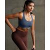 imageRUNNING GIRL High Impact Sports Bras for Women  Scoop Neck Strappy Sports Bra High Support Moulded Cup Workout BraAdark Grey