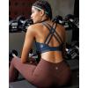 imageRUNNING GIRL High Impact Sports Bras for Women  Scoop Neck Strappy Sports Bra High Support Moulded Cup Workout BraAdark Grey