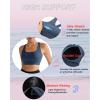 imageRUNNING GIRL High Impact Sports Bras for Women  Scoop Neck Strappy Sports Bra High Support Moulded Cup Workout BraAdark Grey