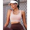 imageRUNNING GIRL High Impact Sports Bras for Women  Scoop Neck Strappy Sports Bra High Support Moulded Cup Workout BraAflush Pink