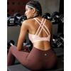 imageRUNNING GIRL High Impact Sports Bras for Women  Scoop Neck Strappy Sports Bra High Support Moulded Cup Workout BraAflush Pink