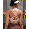 imageRUNNING GIRL High Impact Sports Bras for Women  Scoop Neck Strappy Sports Bra High Support Moulded Cup Workout BraAflush Pink