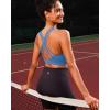 imageRUNNING GIRL High Impact Sports Bras for Women  Scoop Neck Strappy Sports Bra High Support Moulded Cup Workout BraAlight Blue