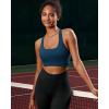 imageRUNNING GIRL High Impact Sports Bras for Women  Scoop Neck Strappy Sports Bra High Support Moulded Cup Workout BraAnavy Blue