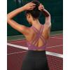 imageRUNNING GIRL High Impact Sports Bras for Women  Scoop Neck Strappy Sports Bra High Support Moulded Cup Workout BraApink