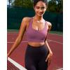 imageRUNNING GIRL High Impact Sports Bras for Women  Scoop Neck Strappy Sports Bra High Support Moulded Cup Workout BraApink