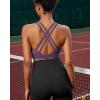 imageRUNNING GIRL High Impact Sports Bras for Women  Scoop Neck Strappy Sports Bra High Support Moulded Cup Workout BraApurple
