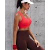 imageRUNNING GIRL High Impact Sports Bras for Women  Scoop Neck Strappy Sports Bra High Support Moulded Cup Workout BraAred