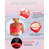 imageRUNNING GIRL High Impact Sports Bras for Women  Scoop Neck Strappy Sports Bra High Support Moulded Cup Workout BraAred