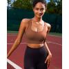 imageRUNNING GIRL High Impact Sports Bras for Women  Scoop Neck Strappy Sports Bra High Support Moulded Cup Workout BraAtaupe