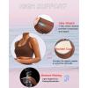 imageRUNNING GIRL High Impact Sports Bras for Women  Scoop Neck Strappy Sports Bra High Support Moulded Cup Workout BraAtaupe