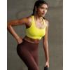 imageRUNNING GIRL High Impact Sports Bras for Women  Scoop Neck Strappy Sports Bra High Support Moulded Cup Workout BraAyellow