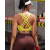 imageRUNNING GIRL High Impact Sports Bras for Women  Scoop Neck Strappy Sports Bra High Support Moulded Cup Workout BraAyellow