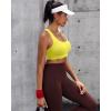 imageRUNNING GIRL High Impact Sports Bras for Women  Scoop Neck Strappy Sports Bra High Support Moulded Cup Workout BraAyellow