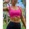 imageRUNNING GIRL High Impact Sports Bras for Women  Scoop Neck Strappy Sports Bra High Support Moulded Cup Workout BraBhot Pink