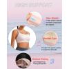imageRUNNING GIRL High Impact Sports Bras for Women  Scoop Neck Strappy Sports Bra High Support Moulded Cup Workout BraBpink