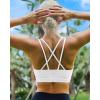 imageRUNNING GIRL High Impact Sports Bras for Women  Scoop Neck Strappy Sports Bra High Support Moulded Cup Workout BraBwhite