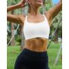 imageRUNNING GIRL High Impact Sports Bras for Women  Scoop Neck Strappy Sports Bra High Support Moulded Cup Workout BraBwhite