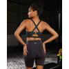 imageRUNNING GIRL Sports Bra for Women High Support Molded Cup Strappy Running Sports Bras with Sewn in PadsBlack