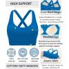 imageRUNNING GIRL Sports Bra for Women High Support Molded Cup Strappy Running Sports Bras with Sewn in PadsBrilliant Blue