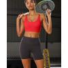 imageRUNNING GIRL Sports Bra for Women High Support Molded Cup Strappy Running Sports Bras with Sewn in PadsDeep Red