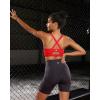 imageRUNNING GIRL Sports Bra for Women High Support Molded Cup Strappy Running Sports Bras with Sewn in PadsDeep Red